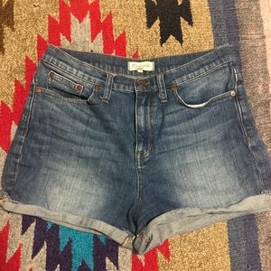 Madewell High rise Cut-off shorts